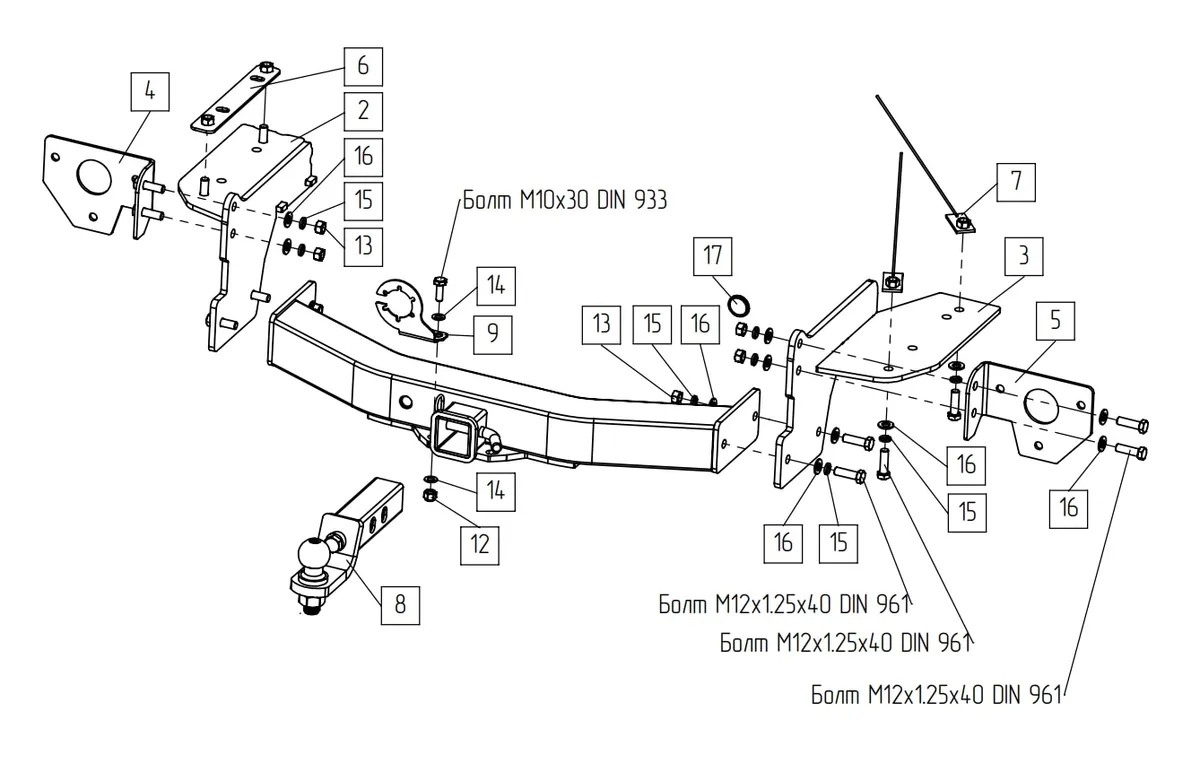 Фаркоп TowRus для GAC GS8 2021- Арт. 109182 109182 в Казань Фаркоп TowRus для GAC GS8 2021- Арт. 109182 109182 в Казань