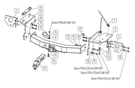 Фаркоп TowRus для GAC GS8 2021- Арт. 109182 109182 в Казань