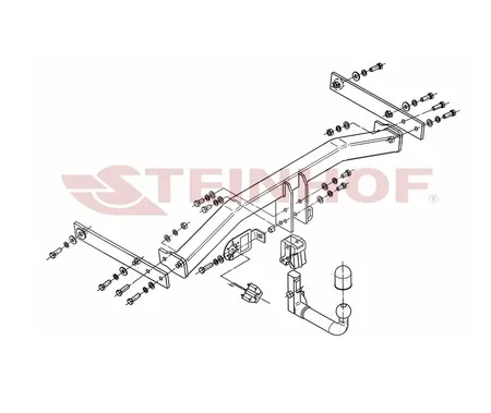 Фаркоп Steinhof для Volkswagen Tiguan 2007-2015 V-129 в Казань