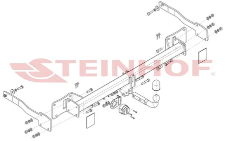 Фаркоп Steinhof для Volkswagen Transporter T7 2024- F-321 в Казань