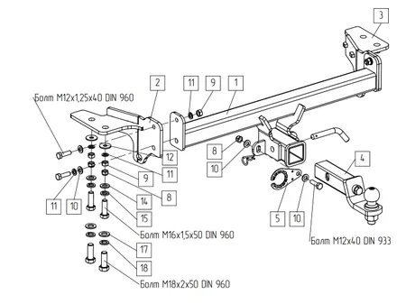 Фаркоп TowRus для Haval F7 2024- 129299 в Казань