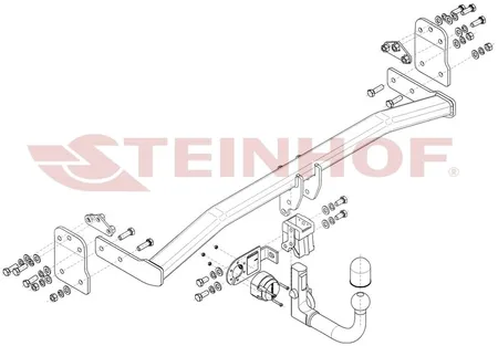 Фаркоп Steinhof для Hyundai Kona 2017-2023, (кроме N-Line и ADBlue) H-266 в Казань