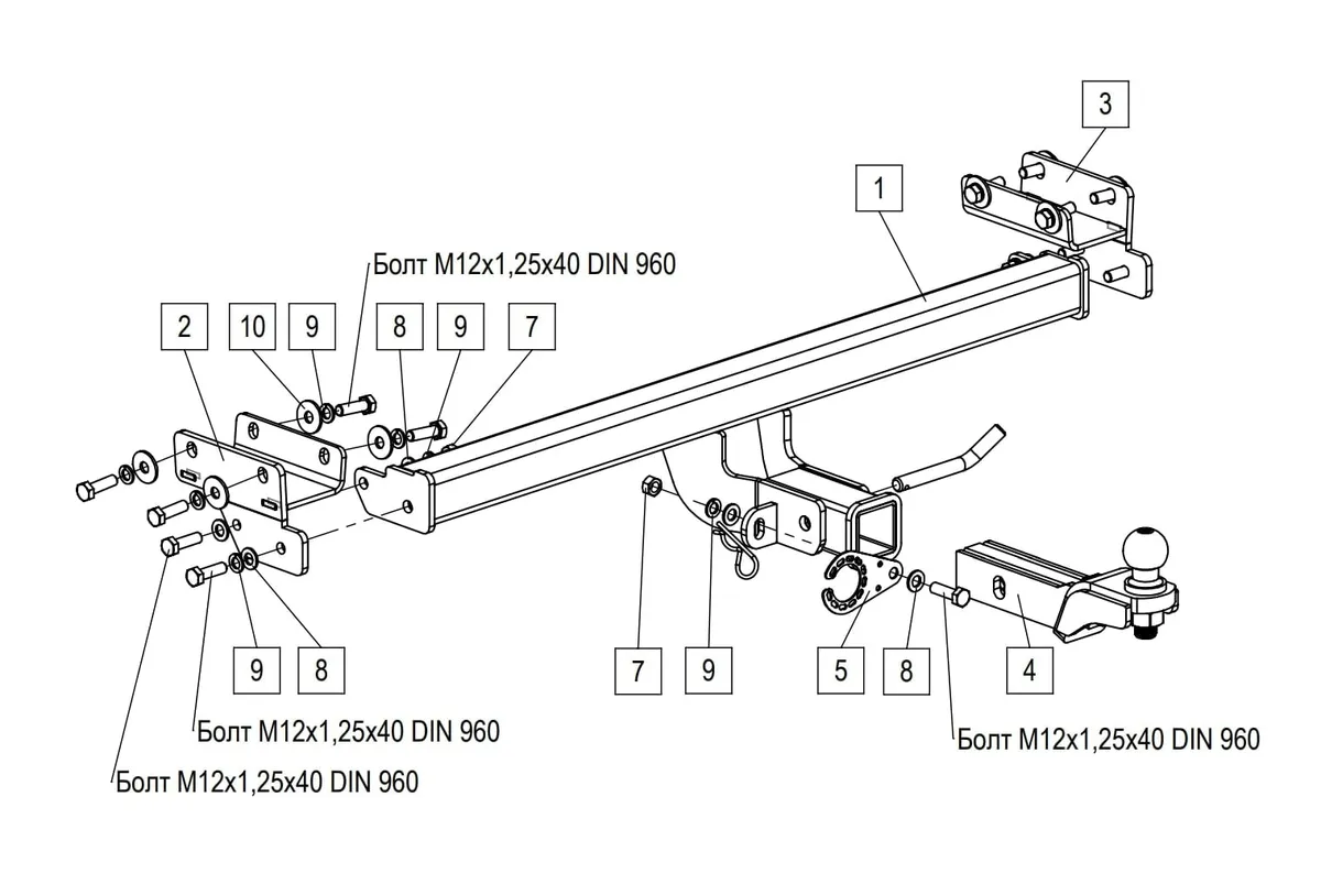 Фаркоп TowRus для Jeland J7 2026- 269086 в Казань Фаркоп TowRus для Jeland J7 2026- 269086 в Казань
