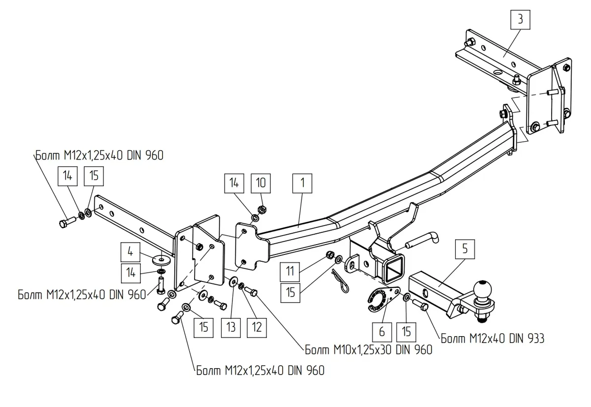Фаркоп TowRus для LiXiang L6 2024- Арт. 288194 288194 в Казань