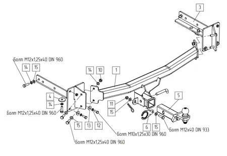 Фаркоп TowRus для LiXiang L6 2024- Арт. 288194 288194 в Казань